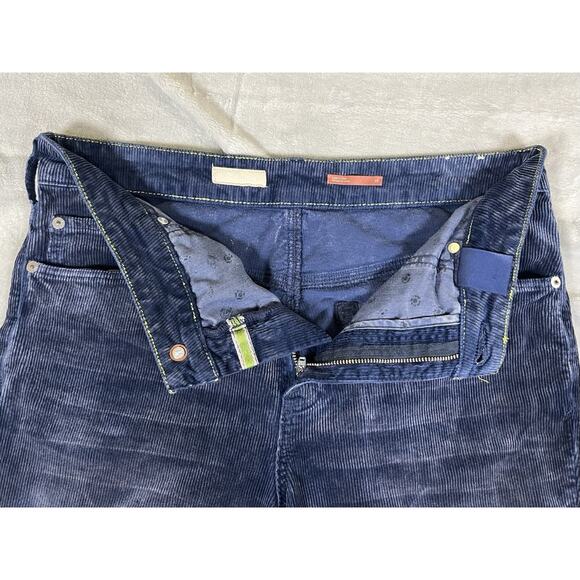 Anthropologie Pilcro 29 Corduroy Blue Jeans Straight Super Soft Modal 31” Waist - Picture 3 of 16